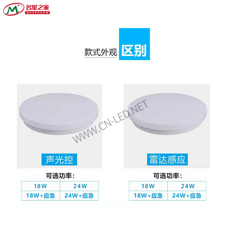 应急感应吸顶灯